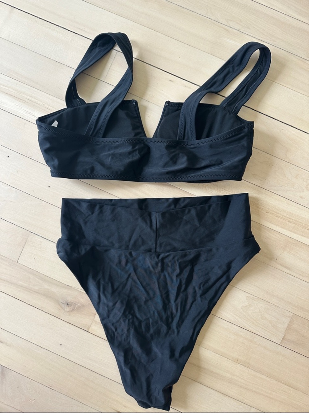 Black High-Waist Bikini Set - Picture 2 of 2